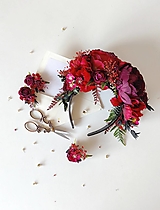 Čiapky, čelenky, klobúky - Frida kvetinový set "život plný vášne" - 16260725_