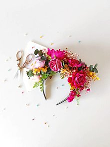 Čiapky, čelenky, klobúky - Frida kvetinový set "tancuj so mnou"  (Obojstranná Frida čelenka) - 16262557_