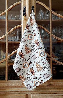 Úžitkový textil - Set 2 kuchynských utierok v darčekovom balení  (Laté jedna utierka) - 16260977_