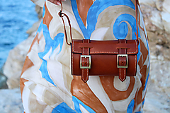 Dámska kožená kabelka ROMVI - prírodná farba