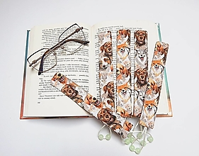 Papiernictvo - Záložka do knihy - 3D psíky so svietiacimi korálkami - 16261363_
