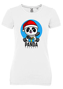 Topy, tričká, tielka - Zimná Panda „Vianočná“ - 16261248_