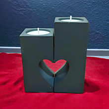 Svietidlá a sviečky - Betónový svietnik Spojené srdce - 16260808_