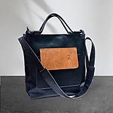 Veľké tašky - Leather blackBAG - 16262299_