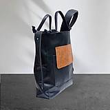 Veľké tašky - Leather blackBAG - 16262303_