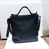 Veľké tašky - Leather blackBAG - 16262312_