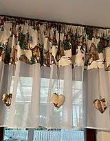 Úžitkový textil - Vianočná záclona s riasenkou - 16263198_