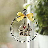 Dekorácie - domček - jarná dekorácia - 16263461_