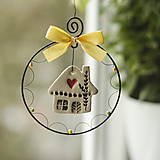 Dekorácie - domček - jarná dekorácia - 16263462_