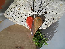 Náhrdelníky - redgold heart-srdiečko.keramika-prívesok - 16264126_