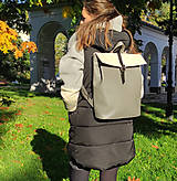 Batohy - Trinity street backpack taupe se smetanovou - 16264461_