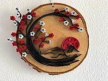 Dekorácie - Maľovanie papierom na drevo - japonský motív I. - 16264547_