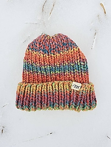 Čiapky, čelenky, klobúky - Merino čiapka s pružným vzorom - 16265015_