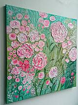 Obrazy - Ružová záhrada (70x70) - 16263118_