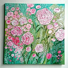 Obrazy - Ružová záhrada (70x70) - 16263117_