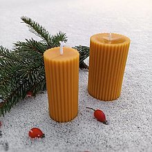 Svietidlá a sviečky - Sviečka valec zo včelieho vosku - 16265151_