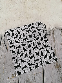 Detské tašky - Detský vak na papučky (Mačičky na bielom II.) - 16267025_