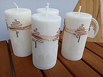 Sviečky - Adventné sviečky 10 cm - 16268212_