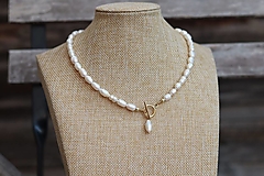 Náhrdelníky - Perlový náhrdelník s príveskom perly - 16266223_