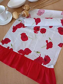 Úžitkový textil - Bavlnený obrus-červený - 16266361_