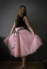 Sukne - Kolová tylová sukně ...Old pink - 16266814_