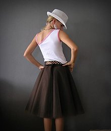 Sukne - Kolová tylová sukně ..cioccolato amaro - 16266770_