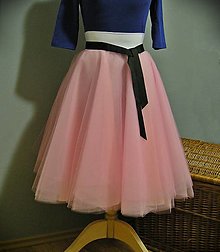 Sukne - Kolová tylová sukně ..sweet pink - 16266987_