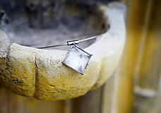 Náhrdelníky - Nerezový náhrdelník... " Crystal pyramid " - 16269849_