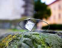 Náhrdelníky - Nerezový náhrdelník... " Crystal pyramid " - 16269854_