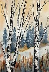 Obrazy - Originál akvarel Prvý sneh - 16268538_