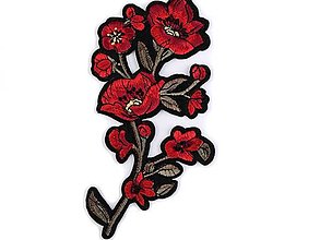 Galantéria - Nažehľovačka kvet 10x16,5 cm - 16268675_