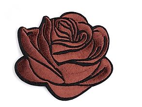 Galantéria - Nažehľovačka ruža 7,2x7 cm - 16268809_