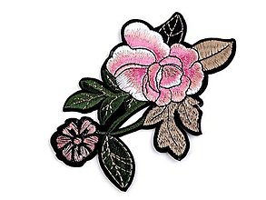 Galantéria - Nažehľovačka ruža 7x11 cm - 16268829_