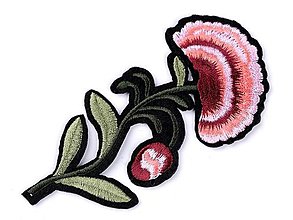 Galantéria - Nažehľovačka kvet 6x11 cm - 16268849_