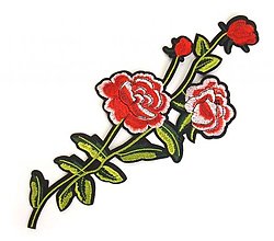 Galantéria - Nažehľovačka ruža 12x28 cm - 16269173_