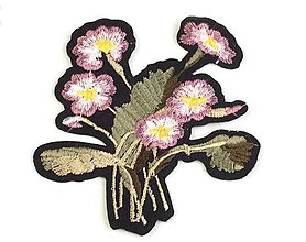 Galantéria - Nažehľovačka kvet 8,5x10 cm - 16269187_