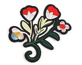 Galantéria - Nažehľovačka kvet 8,5x10 cm - 16269190_