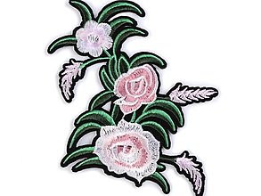 Galantéria - Nažehľovačka kvet 11x15,5 cm - 16269222_