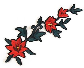 Galantéria - Nažehľovačka kvety 30x11 cm - 16269565_