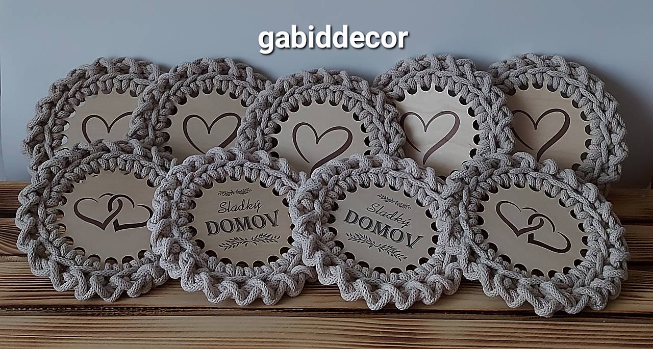 Handmade háčkované podšálky z kvalitných šnúr 