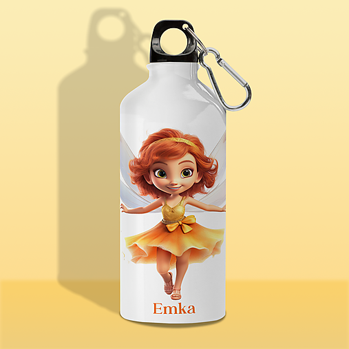 Nádoby - VÍLA 2 fľaša s ľubovoľným menom pre deti - 16268869_