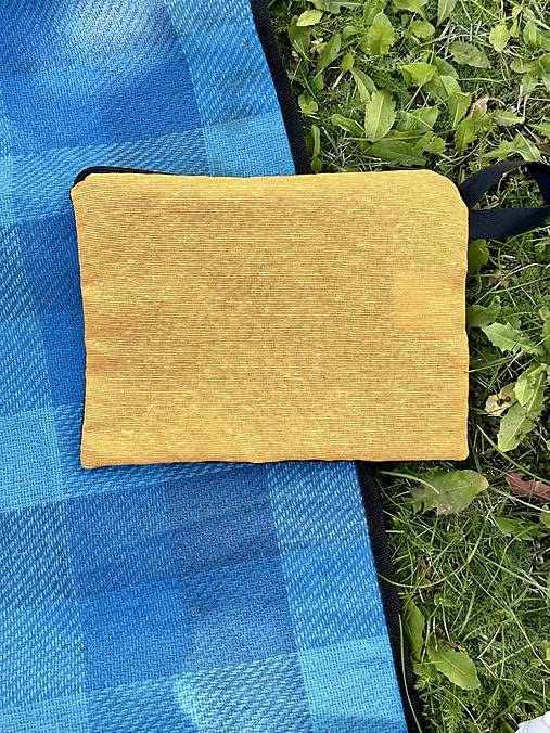 Obalový materiál - Bavlnené vrecko so sieťkou na zips – oranžová - 16269438_