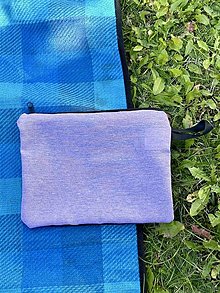 Obalový materiál - Bavlnené vrecko so sieťkou na zips – fialová - 16269431_