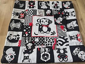 Detský textil - hracia deka s opičkou - 16269678_