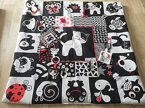 Detský textil - hracia deka s mačičkou - 16269685_