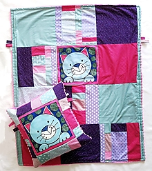 Detský textil - Detská deka - s mačičkou - 16271083_