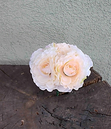 Iný materiál - Kytica ruží, 17cm, pastelová - dekorácia - 16272486_