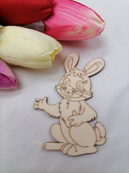 Polotovary - Drevený veľkonočný zajac - 16273906_