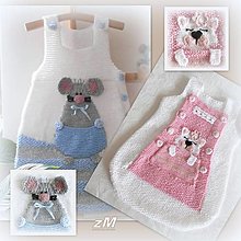 Detský textil - Baby spací vak ( cica a myška ). - 16272533_