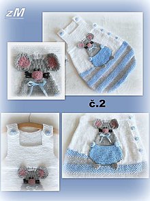 Detský textil - Baby spací vak ( cica a myška ). (Model č.2: 3 - 6 mesiacov) - 16272581_